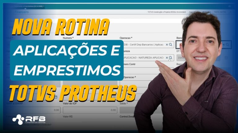 modo de utilização TOTVS Protheus - Rotina de Empréstimos