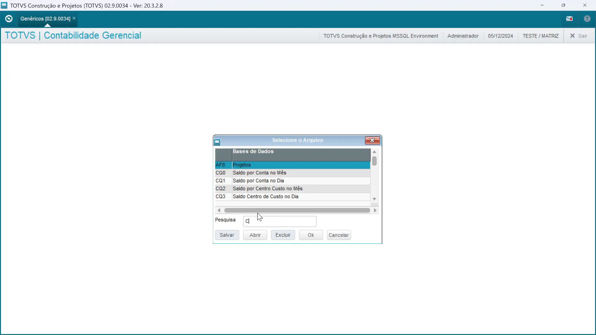 Rotina genéricos para pesquisar a tabela CV3 que possui registros de lançamentos rastreados no sistema de ERP TOTVS Protheus.