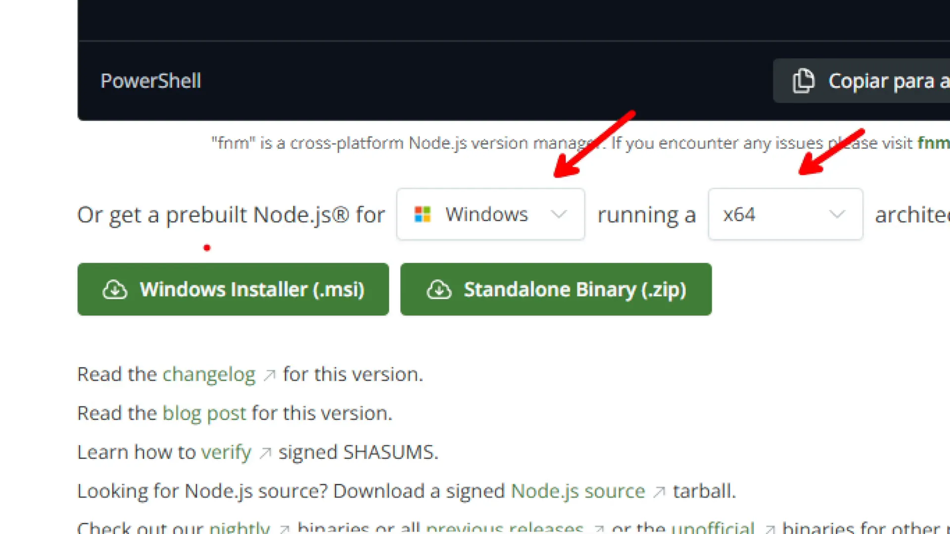 Instalação do Node.js