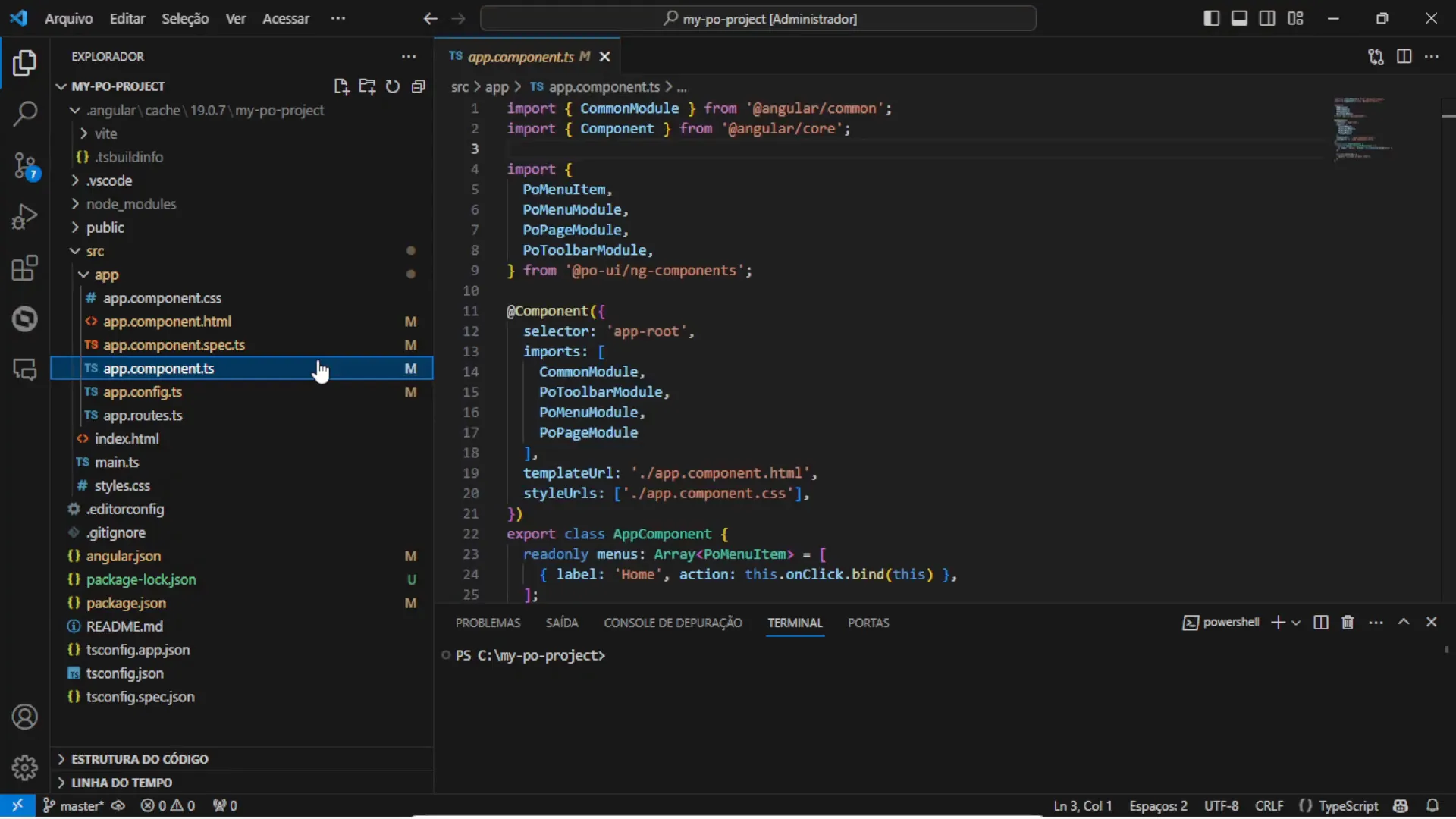 Importando componentes no VS Code