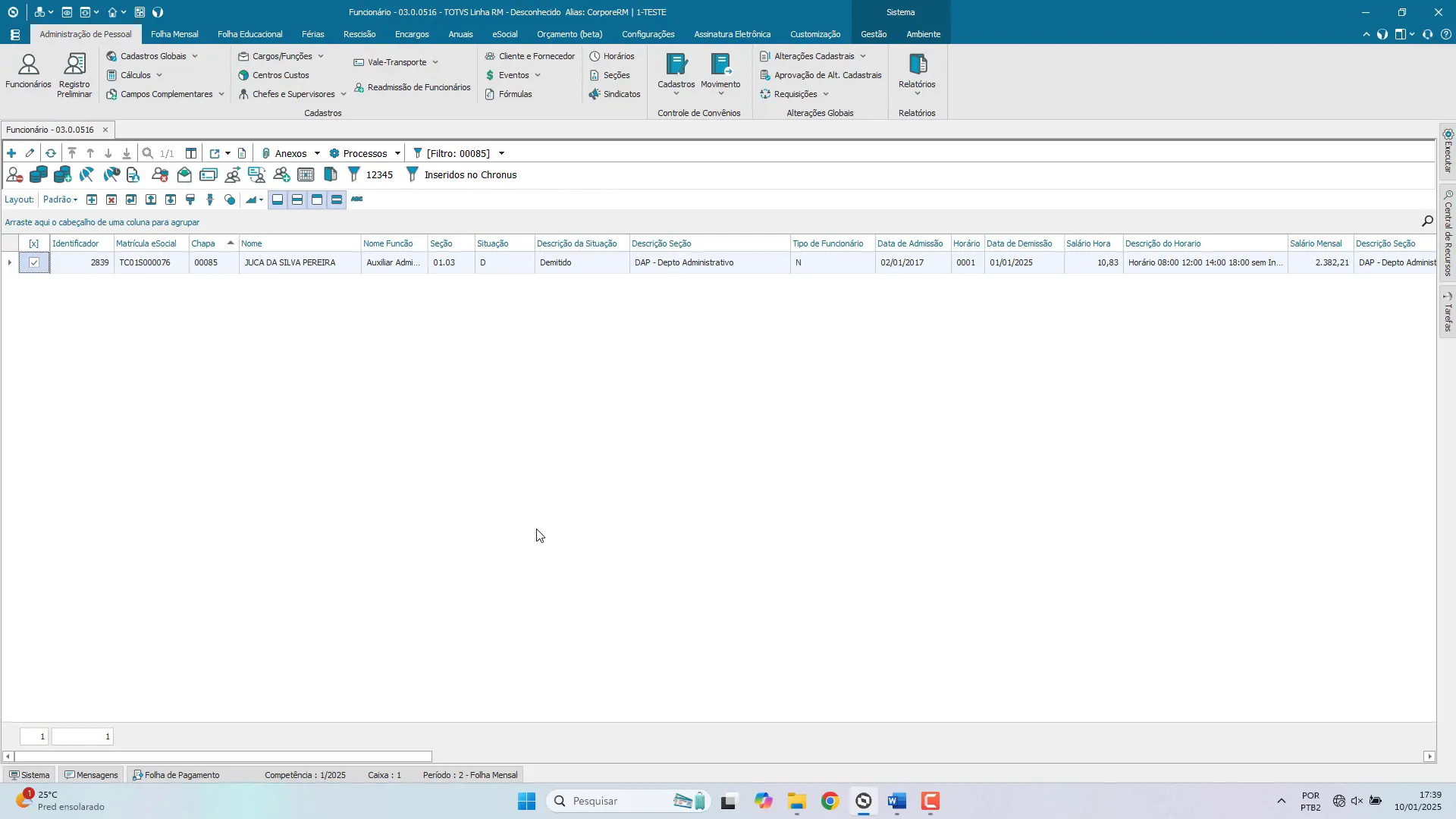 Explicação do conceito de rescisão complementar - TOTVS RM