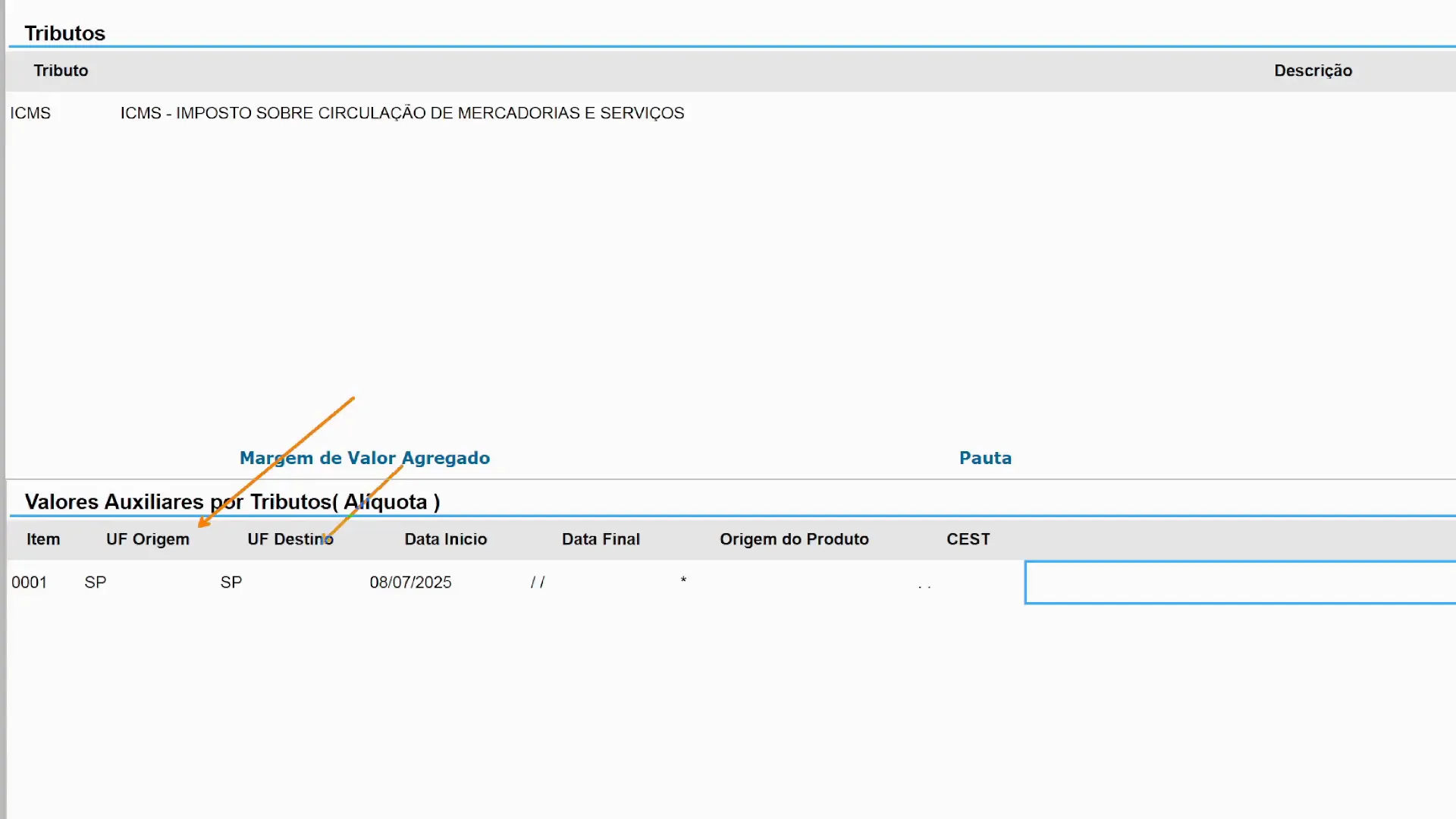 Definição de alíquotas de ICMS para diferentes origens e destinos no TOTVS Protheus