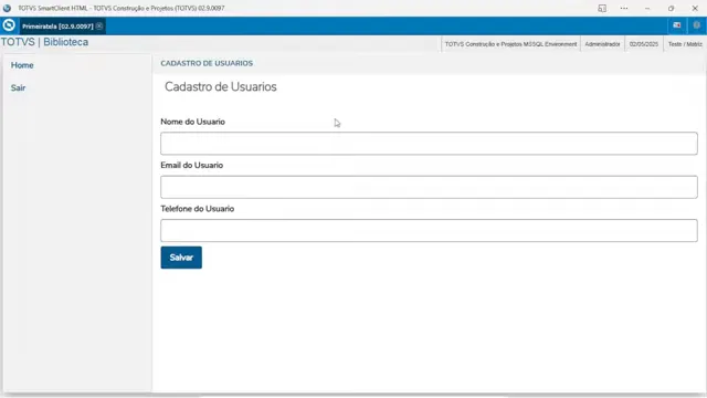 Aplicação PO-UI aberta dentro do Protheus