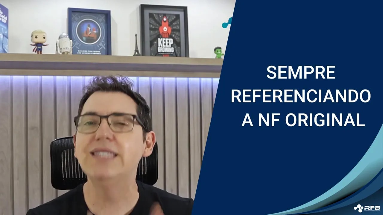Slide azul com o texto sempre referenciando a NF original