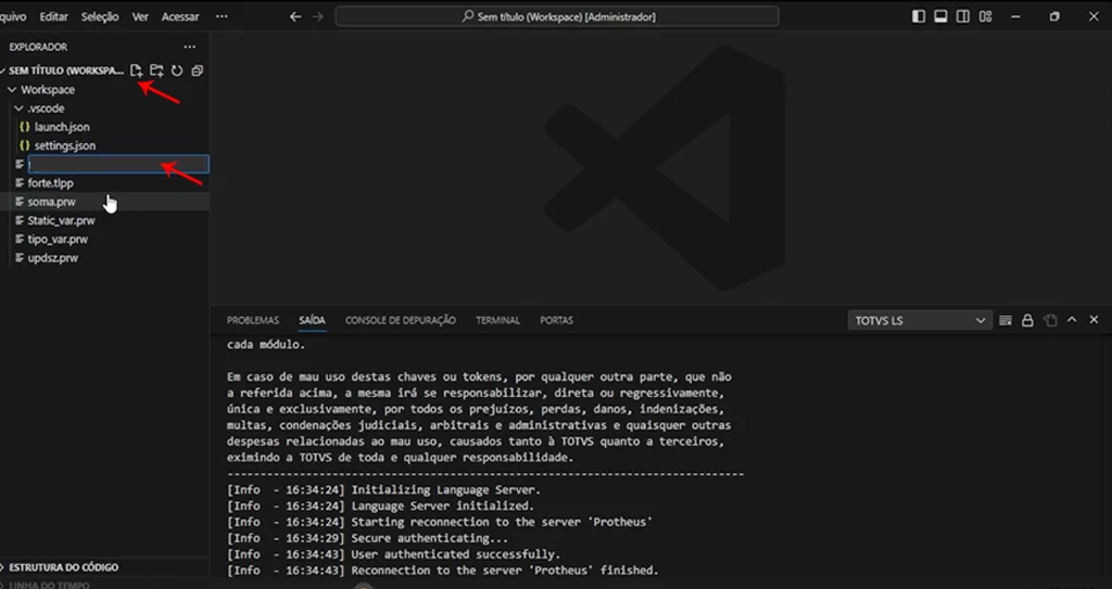 Clique sobre o arquivo gerado para inserir a nomenclatura e finalizar a ...